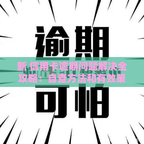 新 信用卡逾期问题解决全攻略：自查方法和有效策略汇总