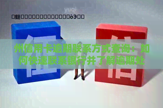 州信用卡逾期联系方式查询：如何快速联系银行并了解逾期处理流程