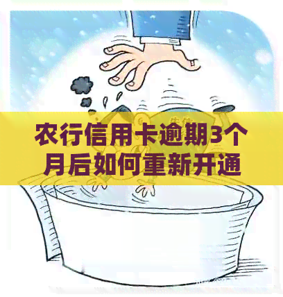 农行信用卡逾期3个月后如何重新开通及解冻方法