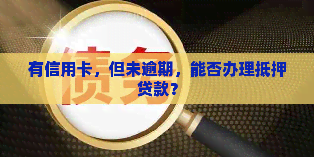 有信用卡，但未逾期，能否办理抵押贷款？