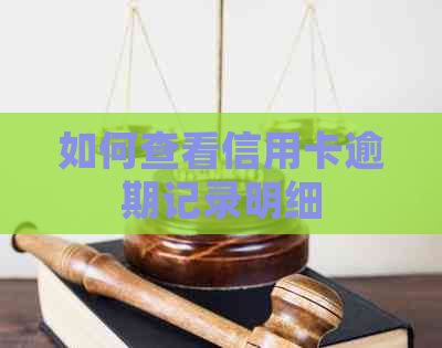 如何查看信用卡逾期记录明细