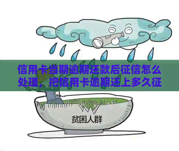 信用卡当期逾期还款后怎么处理，把信用卡逾期还上多久会消除。