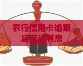农行信用卡逾期后返还利息