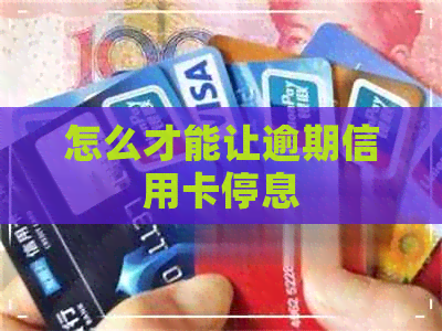 怎么才能让逾期信用卡停息