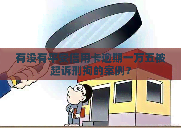 有没有平安信用卡逾期一万五被起诉刑拘的案例？