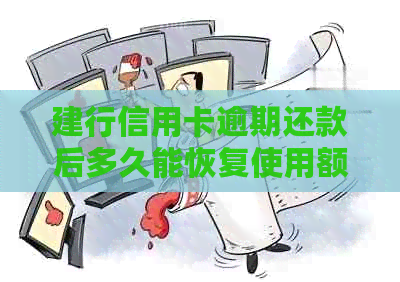 建行信用卡逾期还款后多久能恢复使用额度？2020年新规解读。