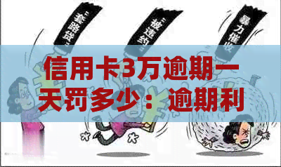 信用卡3万逾期一天罚多少：逾期利息、滞纳金详细信息汇总
