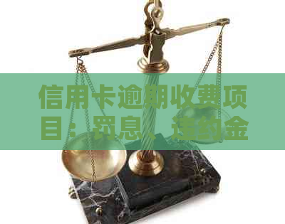 信用卡逾期收费项目：罚息、违约金、滞纳金等。请问您还有其他问题吗？