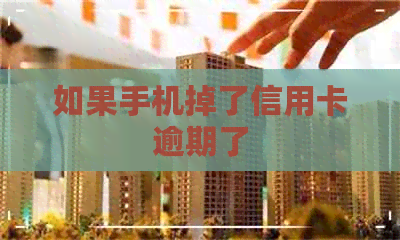 如果手机掉了信用卡逾期了