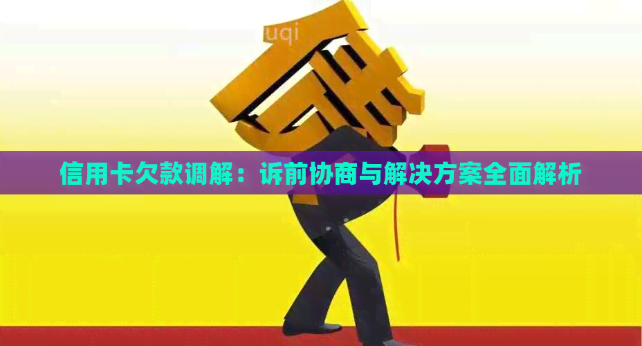 信用卡欠款调解：诉前协商与解决方案全面解析