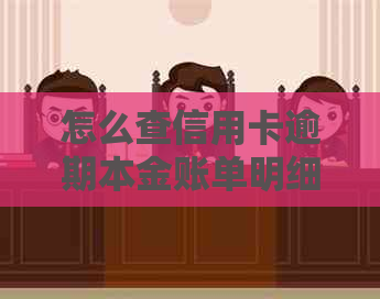 怎么查信用卡逾期本金账单明细记录