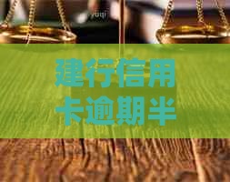 建行信用卡逾期半年的处理策略及应对方法，从还款到信用修复一应俱全！