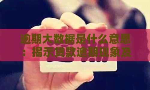 逾期大数据是什么意思：揭示贷款逾期现象及其影响