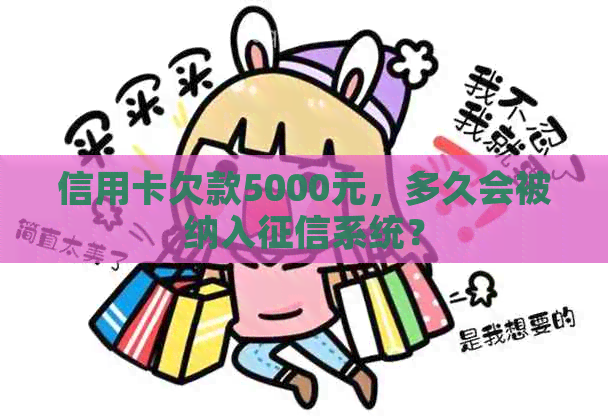 信用卡欠款5000元，多久会被纳入系统？