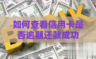 如何查看信用卡是否逾期还款成功