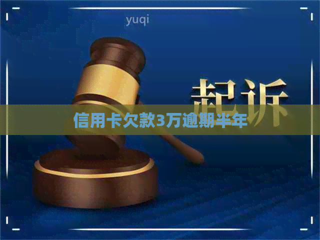 信用卡欠款3万逾期半年