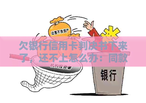 欠银行信用卡判决书下来了，还不上怎么办：同款人求助及解决策略