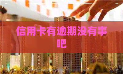 信用卡有逾期没有事吧