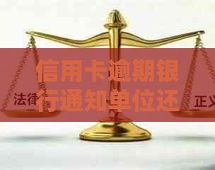 信用卡逾期银行通知单位还款：合法性、影响及应对策略