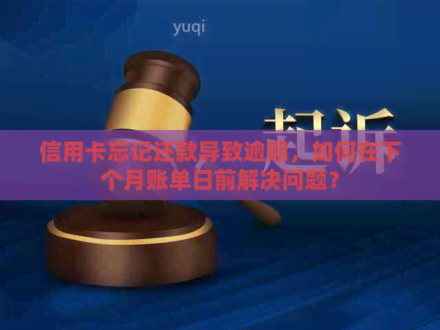 信用卡忘记还款导致逾期，如何在下个月账单日前解决问题？