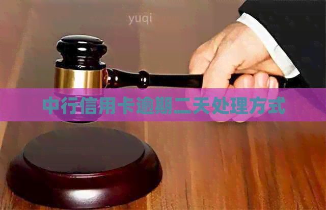 中行信用卡逾期二天处理方式