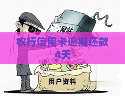 农行信用卡逾期还款4天