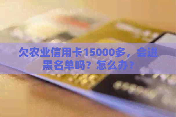 欠农业信用卡15000多，会进黑名单吗？怎么办？