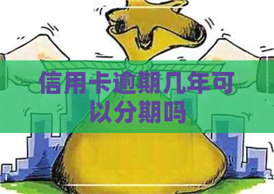 信用卡逾期几年可以分期吗