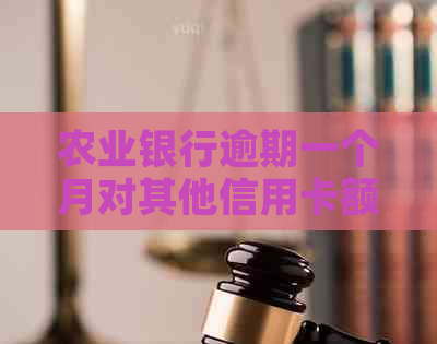农业银行逾期一个月对其他信用卡额度提升的影响及解决方案