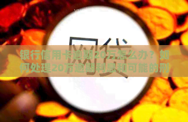 银行信用卡逾期20万怎么办？如何处理20万逾期利息和可能的刑事责任？
