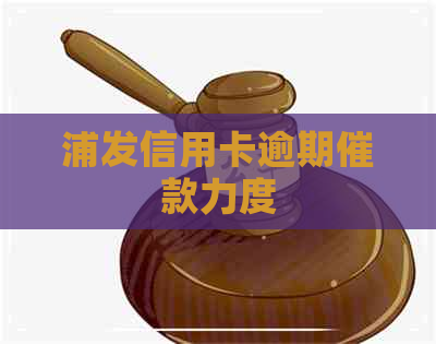 浦发信用卡逾期催款力度