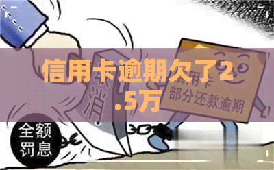 信用卡逾期欠了2.5万
