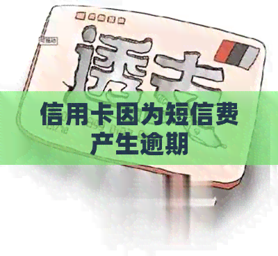 信用卡因为短信费产生逾期