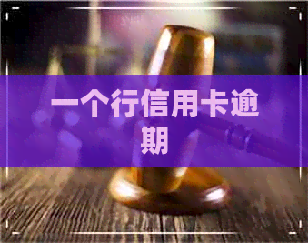 一个行信用卡逾期