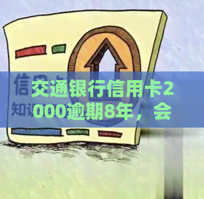 交通银行信用卡2000逾期8年，会被起诉吗？罚金多少？还能贷款买车吗？