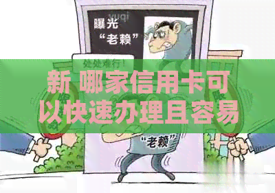 新 哪家信用卡可以快速办理且容易通过有逾期记录的申请者的审批