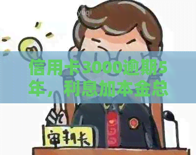 信用卡3000逾期5年，利息加本金总金额计算