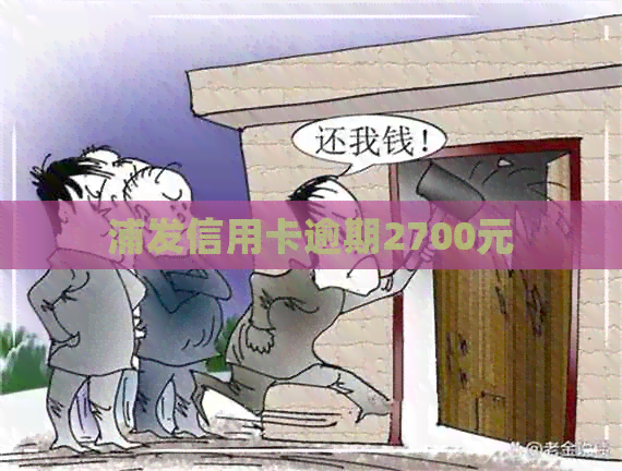 浦发信用卡逾期2700元