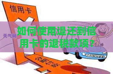 如何使用退还到信用卡的退税款项？