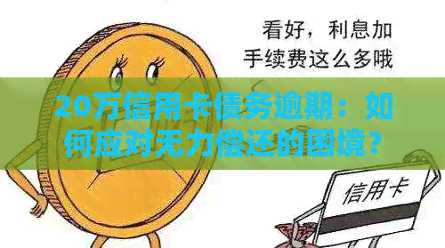 20万信用卡债务逾期：如何应对无力偿还的困境？