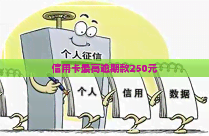 信用卡更高逾期款250元