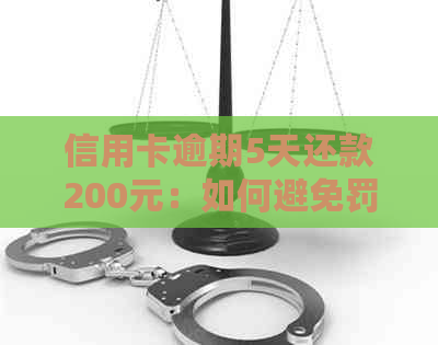 信用卡逾期5天还款200元：如何避免罚息和信用损害？