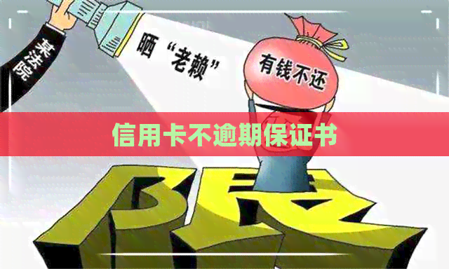 信用卡不逾期保证书