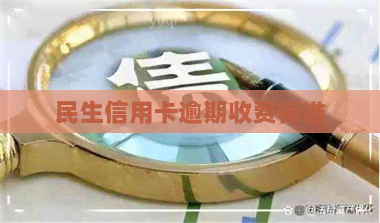 民生信用卡逾期收费标准