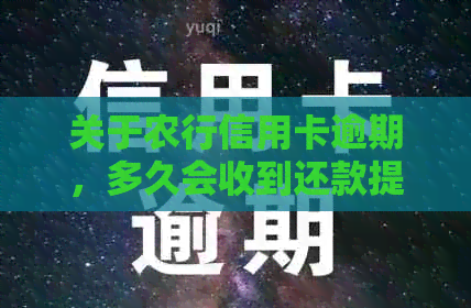关于农行信用卡逾期，多久会收到还款提醒？还款滞纳金和逾期利息如何计算？