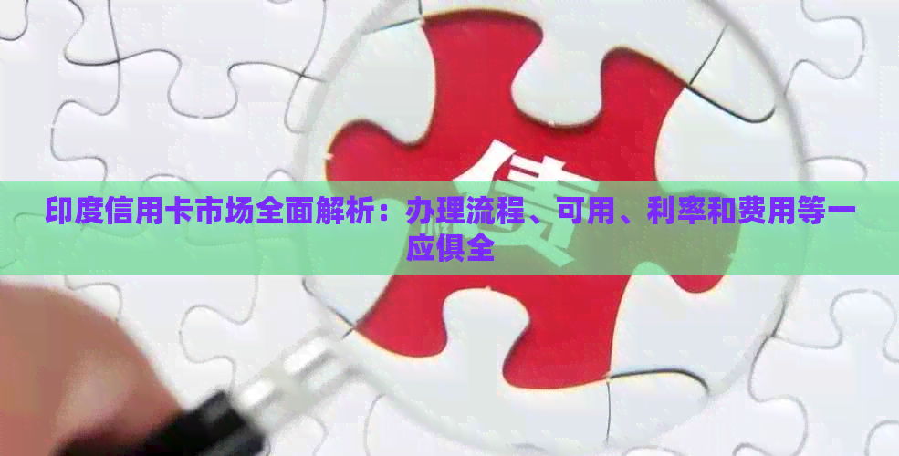 印度信用卡市场全面解析：办理流程、可用、利率和费用等一应俱全