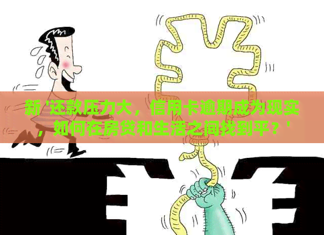 新 '还款压力大，信用卡逾期成为现实，如何在房贷和生活之间找到平？'