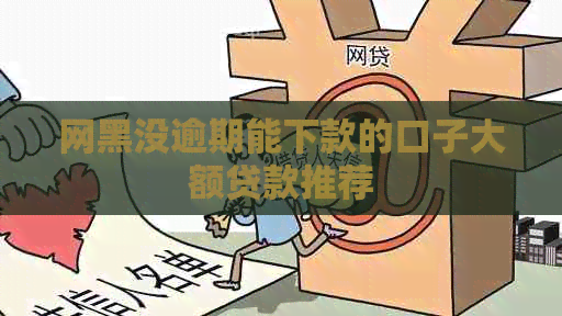 网黑没逾期能下款的口子大额贷款推荐