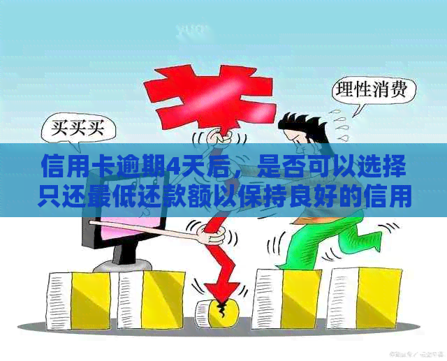 信用卡逾期4天后，是否可以选择只还更低还款额以保持良好的信用记录？