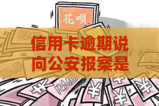 信用卡逾期说向公安报案是真的吗：揭秘信用卡逾期报案后警察是否会抓人。